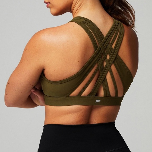 NWT Fabletics Faye High Impact Sports Bra, Dark Moss, size: Small - Picture 4 of 5